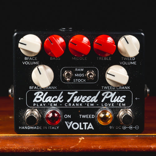 volta pedals Volta Black Tweed Plus Overdrive Effect Pedal