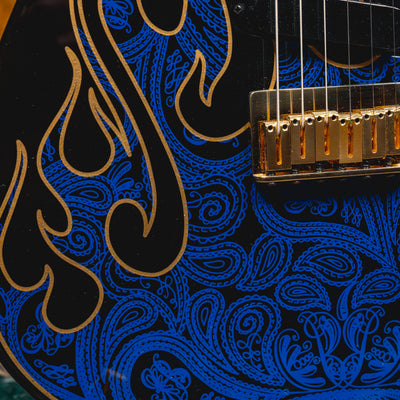 2022 Fender James Burton Telecaster Electric Guitar, Blue Paisley Flames w/OHSC - Used