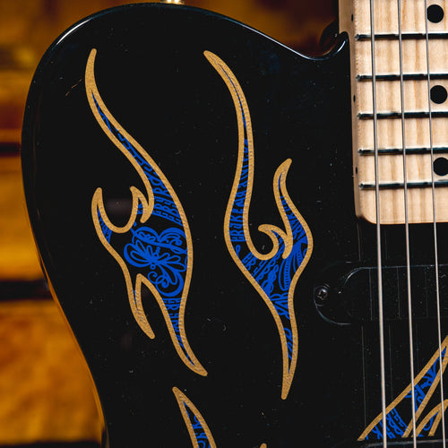 2022 Fender James Burton Telecaster Electric Guitar, Blue Paisley Flames w/OHSC - Used