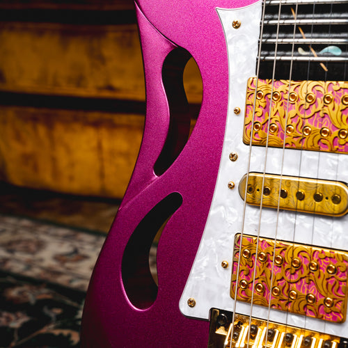 2020 Ibanez Steve Vai Signature PIA3761 Electric Guitar, Panther Pink w/ OHSC - Used