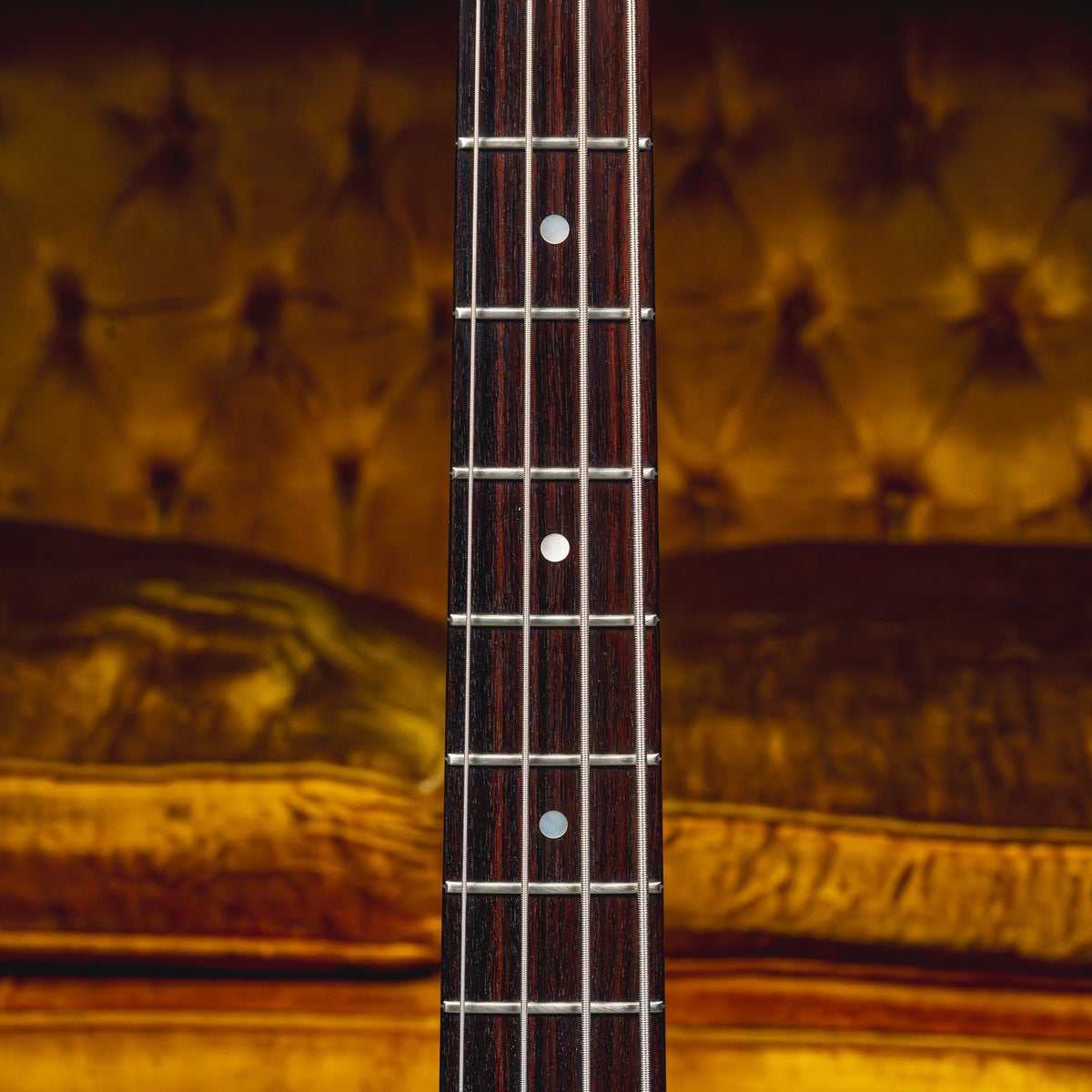 1986 Fodera Custom Monarch 4 Left Handed Electric Bass Guitar, Natural w/ Gig Bag