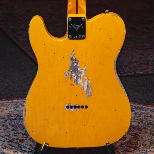 2023 Fender Custom Shop '52 Telecaster Heavy Relic Electric Guitar, Aged Nocaster Blonde - Used