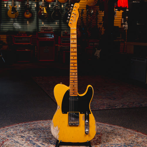 2023 Fender Custom Shop '52 Telecaster Heavy Relic Electric Guitar, Aged Nocaster Blonde - Used