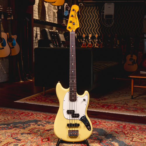 2025 Fender Player II Mustang Bass PJ, Hialeah Yellow w/Gig Bag - Used
