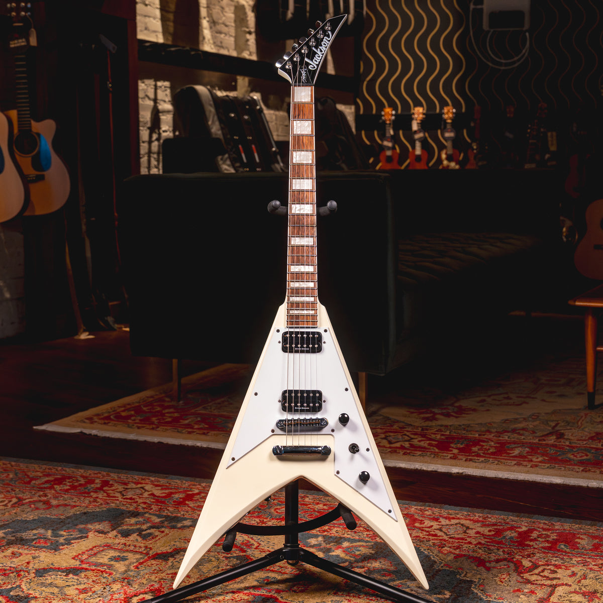 2018 Jackson X Series Scott Ian Signature King V Electric Guitar, White w/HSC - Used