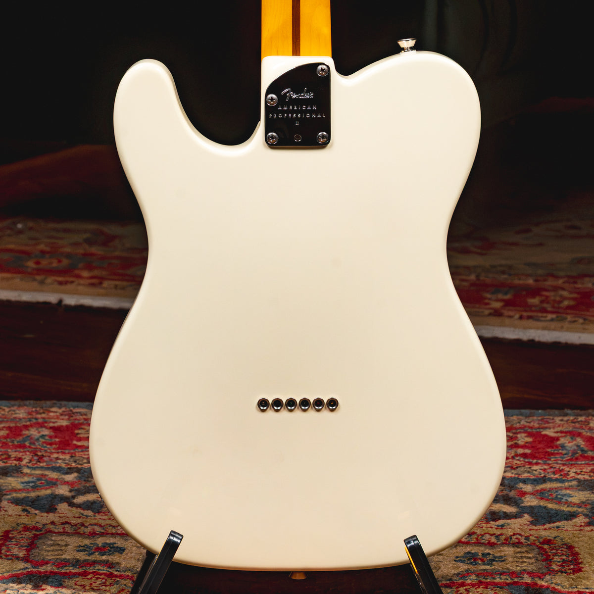 2022 Fender American Professional II Telecaster Electric Guitar, Olympic White w/ OHSC - Used