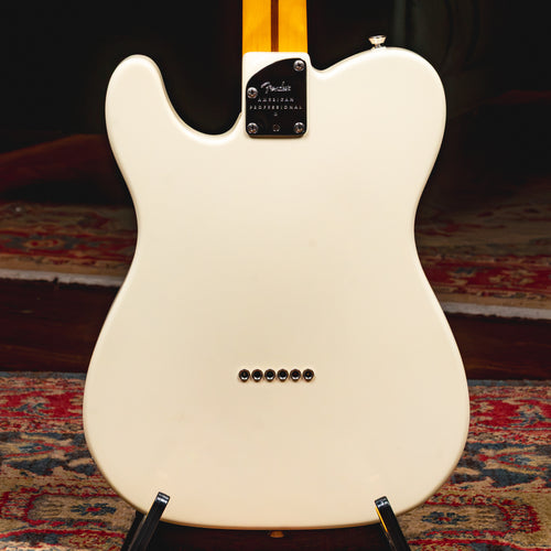 2022 Fender American Professional II Telecaster Electric Guitar, Olympic White w/ OHSC - Used