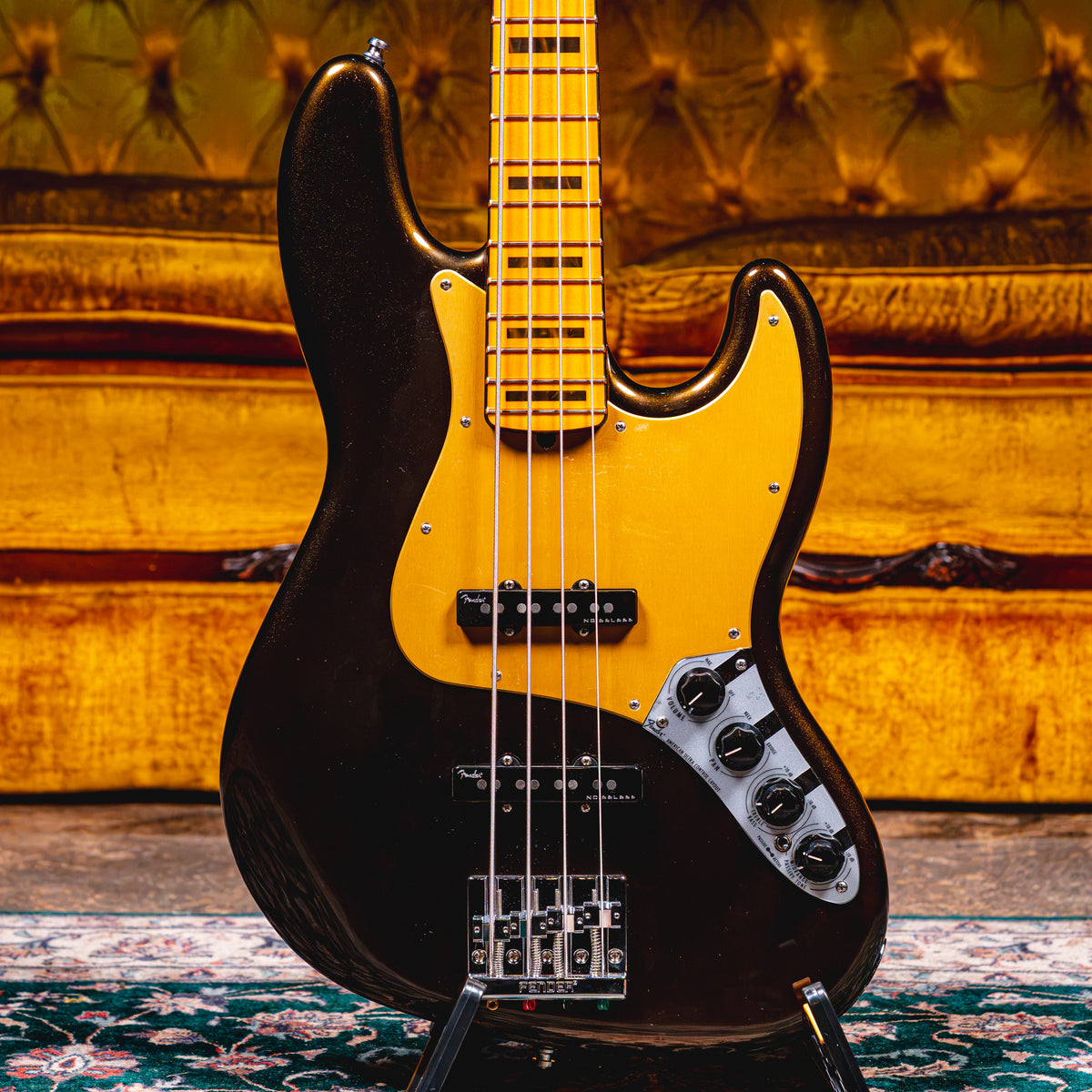 2023 Fender American Ultra Jazz Bass, Texas Tea w/ OHSC - Used