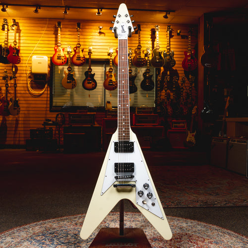 2024 Gibson '70s Flying V Electric Guitar, Classic White w/ OHSC - Used