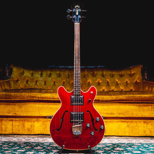 2017 Guild Starfire II Semi-Hollow Bass Guitar, Cherry w/ HSC - Used