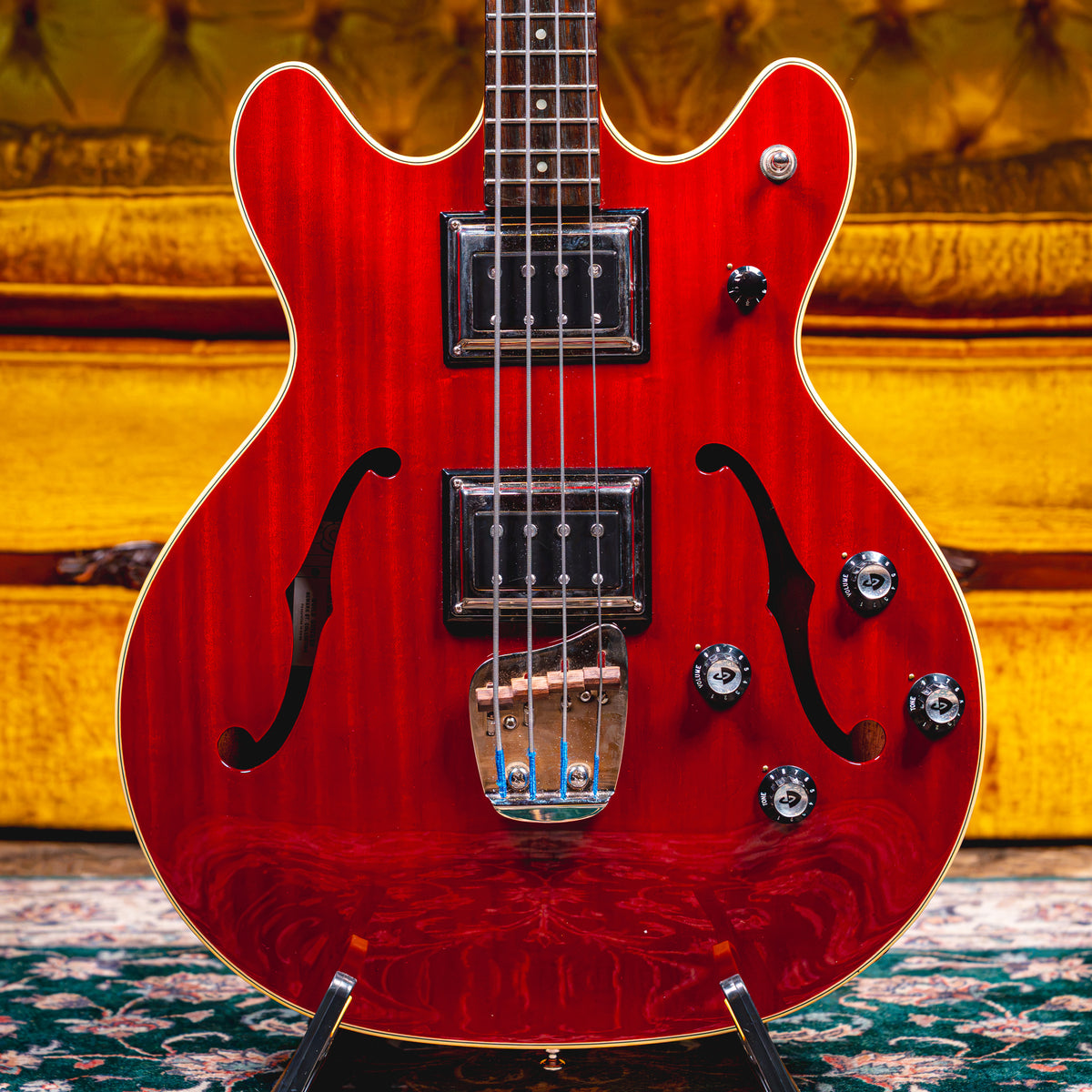 2017 Guild Starfire II Semi-Hollow Bass Guitar, Cherry w/ HSC - Used