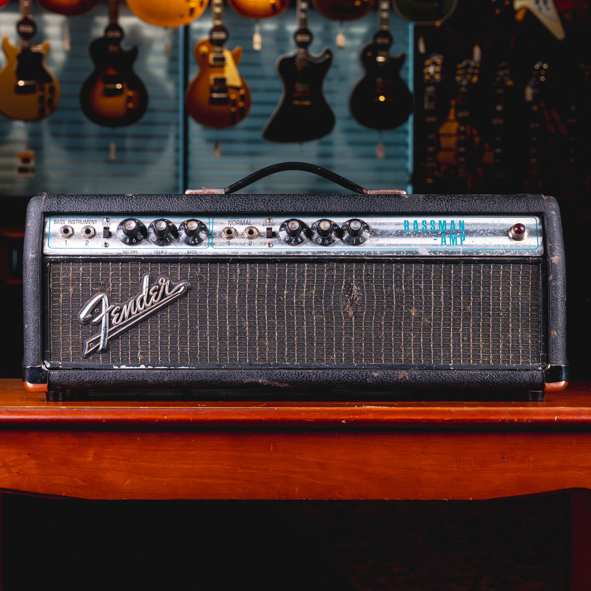 1969 Fender Bassman 50W Tube Amplifier Head, Silver Drip Edge - Used
