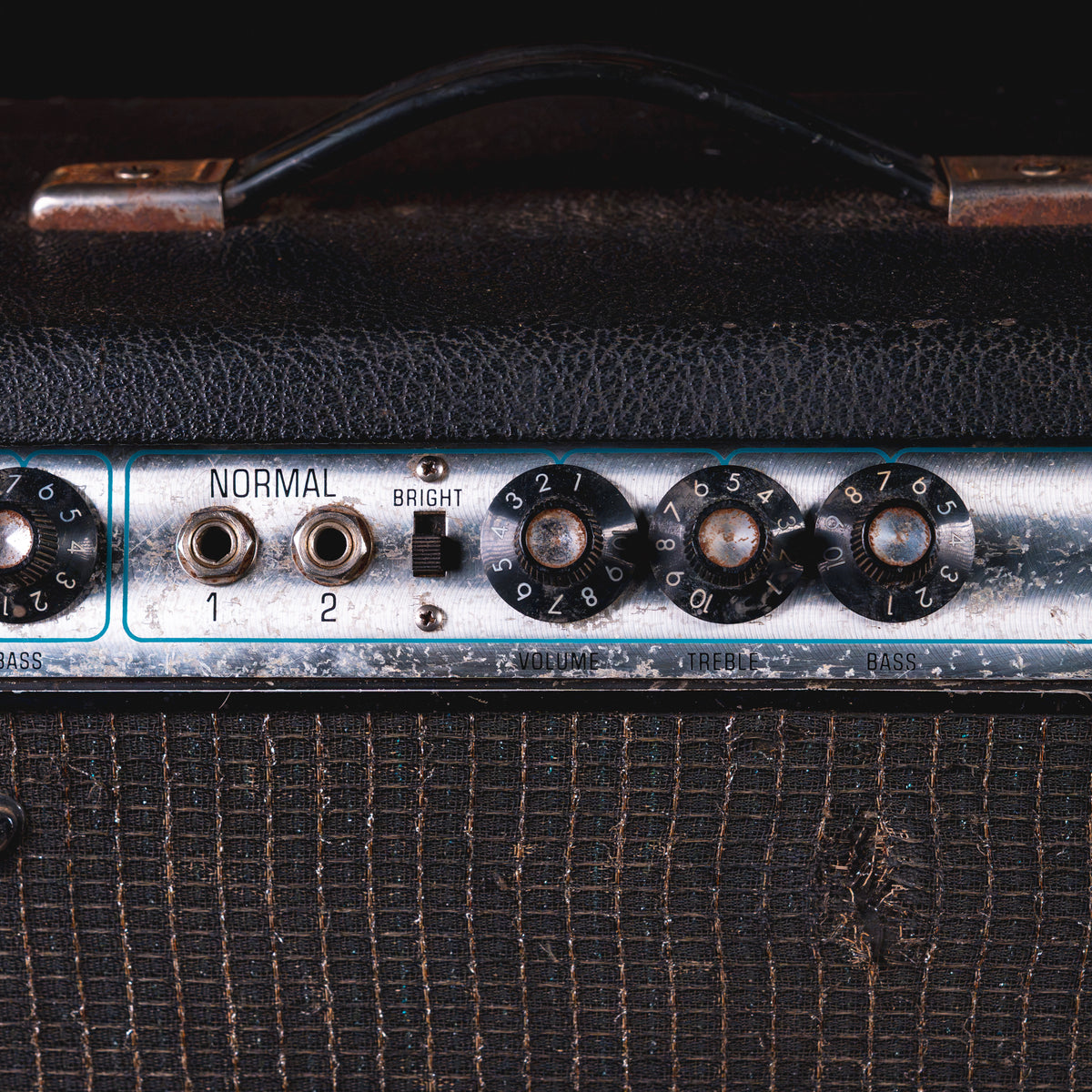1969 Fender Bassman 50W Tube Amplifier Head, Silver Drip Edge - Used
