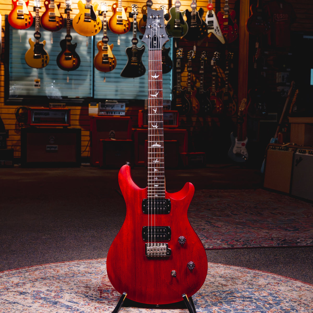 2026 PRS SE CE 24 Standard Satin Electric Guitar, Vintage Cherry - Used