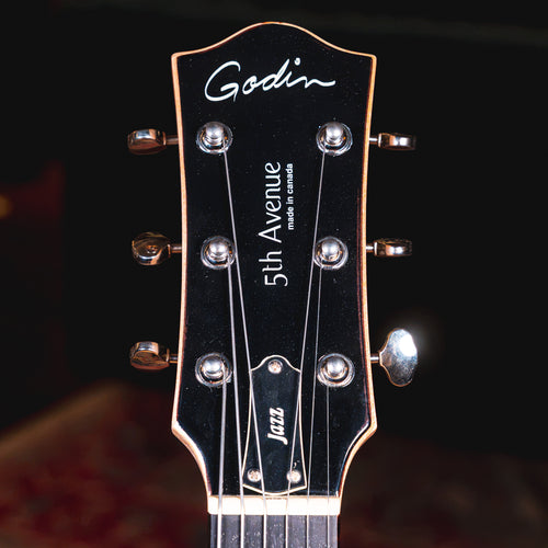 2010s Godin 5th Avenue Jazz Hollow Body Electric Guitar, Natural w/ Soft Case - Used