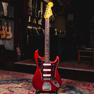 2018 Fender LTD Jaguar Stratocaster Electric Guitar, Candy Apple Red w/ HSC - Used