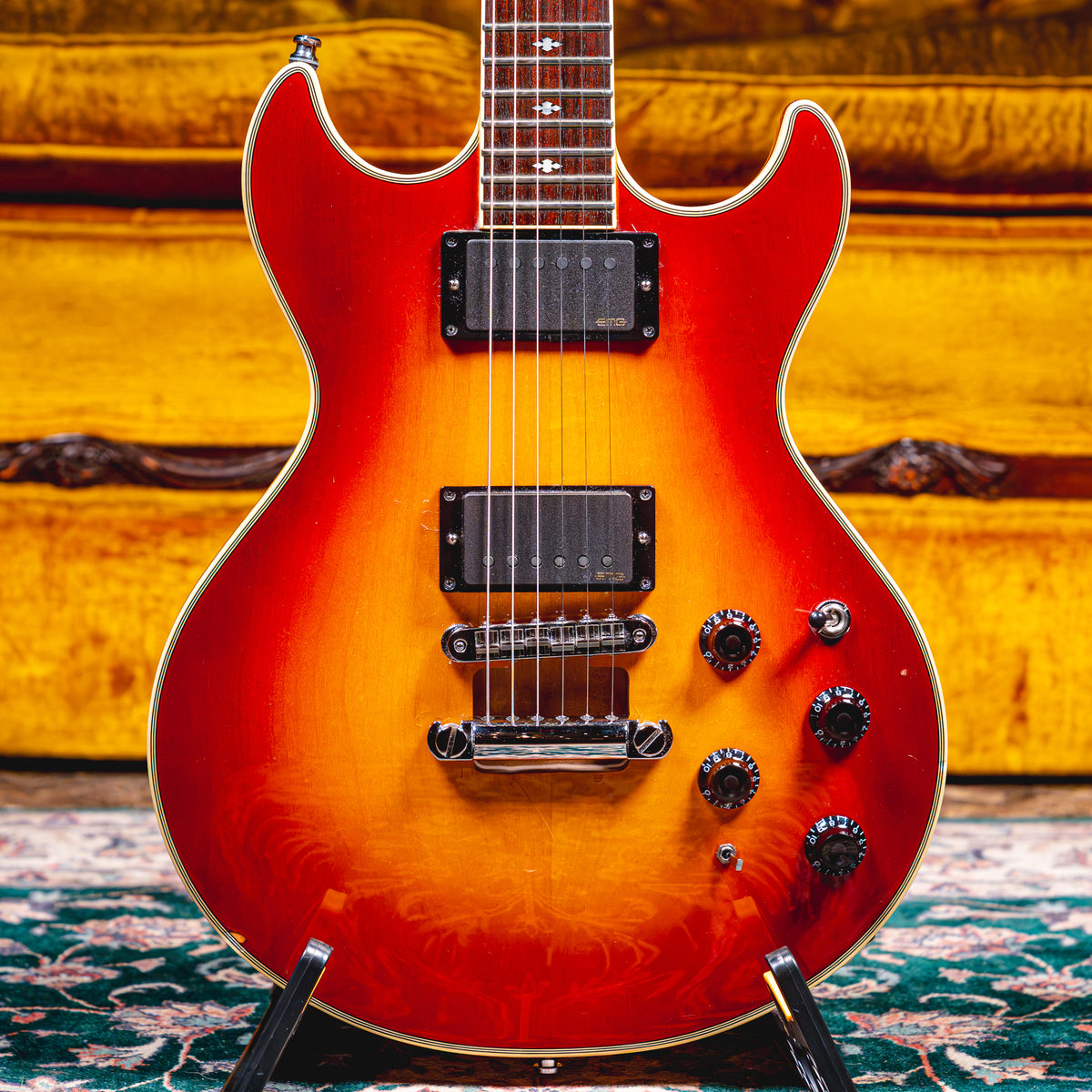 1985 Fender Flame Elite Electric Guitar, Autumn Burst w/ Gig Bag - Used