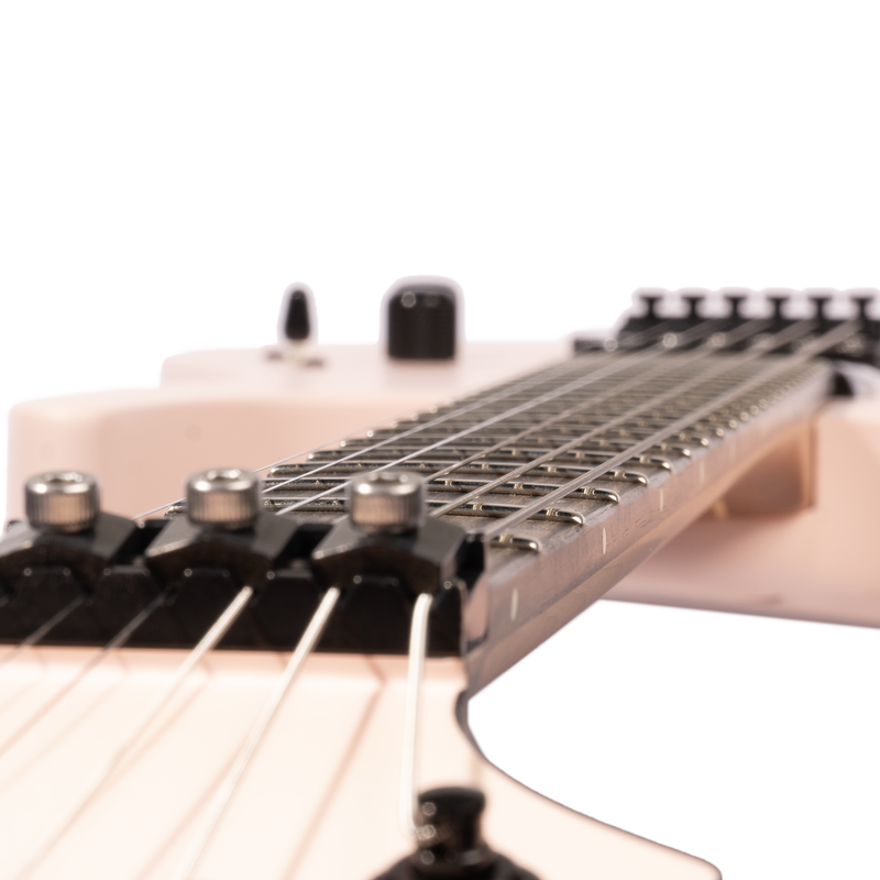 Jackson American Series Virtuoso, Streaked Ebony Fingerboard, Satin Shell Pink