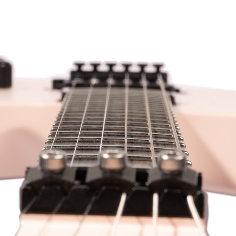 Jackson American Series Virtuoso, Streaked Ebony Fingerboard, Satin Shell Pink