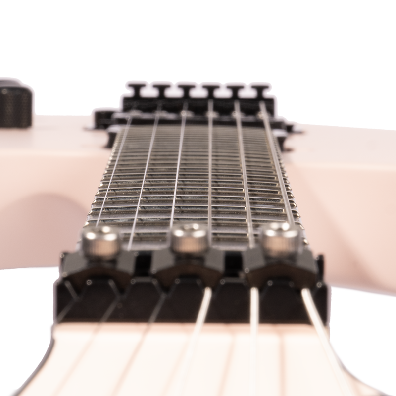 Jackson American Series Virtuoso, Streaked Ebony Fingerboard, Satin Shell Pink