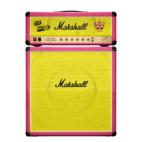 Marshall JCM 800 Sex Pistols 50th Anniversary Half Stack, Pink/Yellow