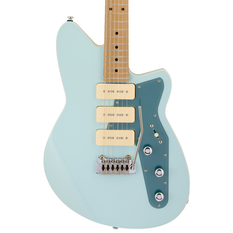 Reverend Jetstream 390 Electric Guitar, Roasted Maple Neck & Fingerboard, Chronic Blue