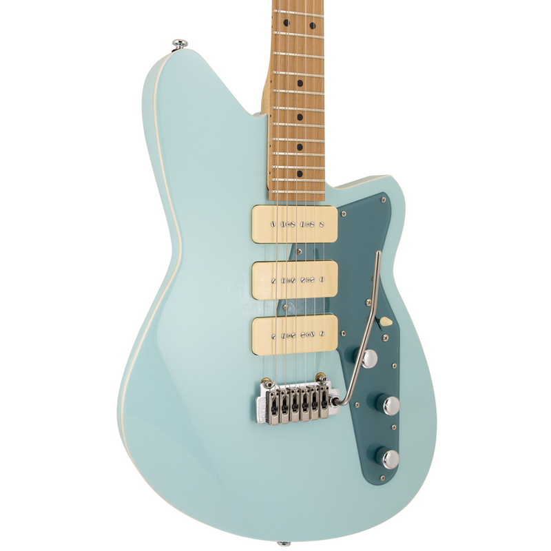 Reverend Jetstream 390 Electric Guitar, Roasted Maple Neck & Fingerboard, Chronic Blue