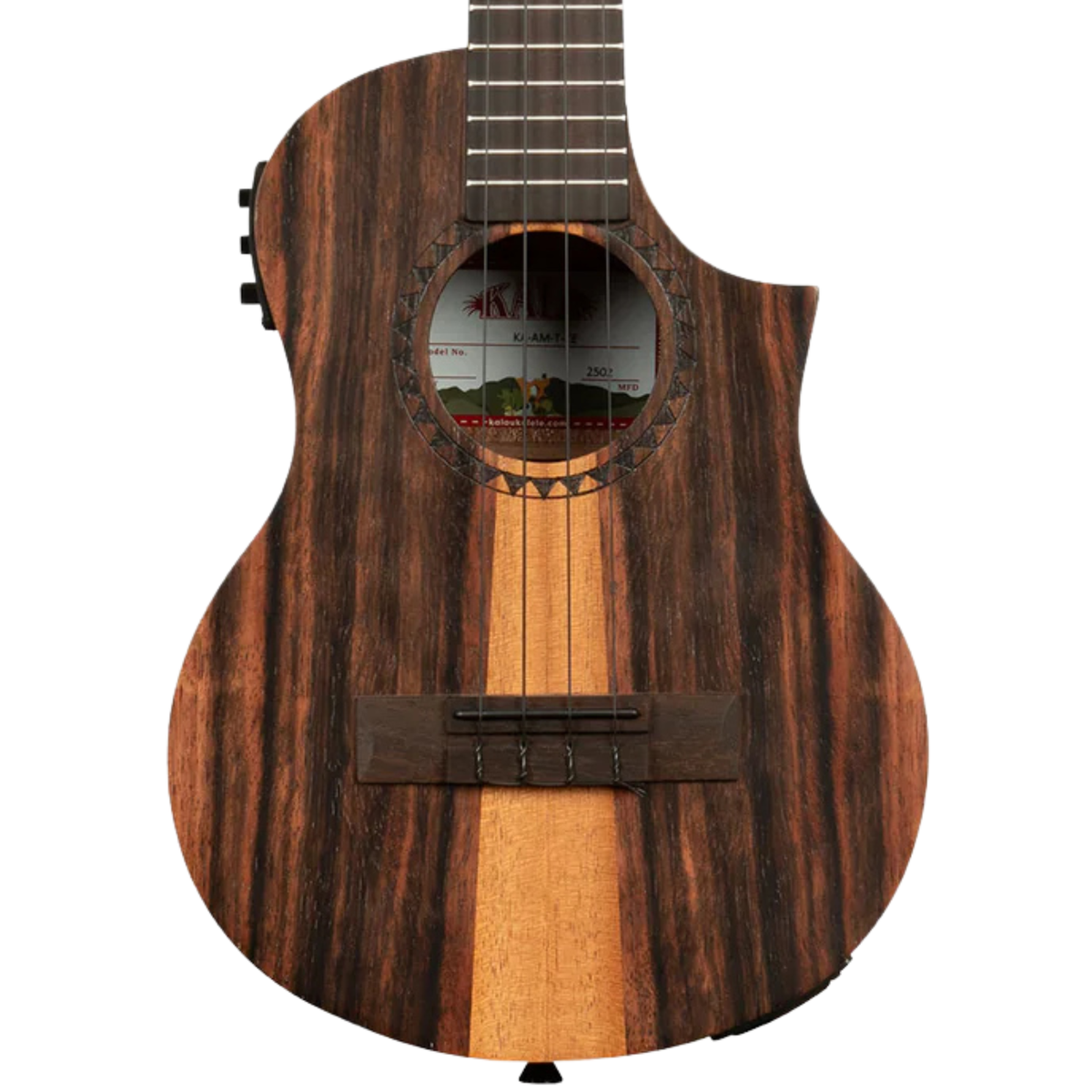 Kala Amara Tri-Top Tenor Ukulele w/ Cutaway and EQ, Satin Nautral