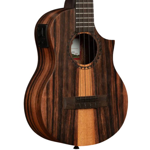 Kala Amara Tri-Top Tenor Ukulele w/ Cutaway and EQ, Satin Nautral