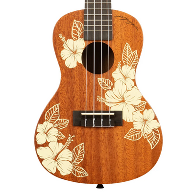 Kala Voyage Collection Hibiscus Mahogany Concert Ukulele w/ Bag
