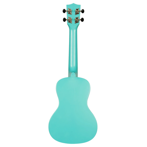 Kala Recycled Waterman Concert Ukulele, Matte Aqua Mist Glow-in-the-Dark w/ Tote