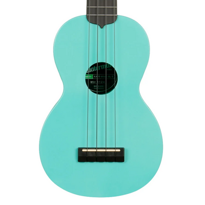Kala Recycled Waterman Soprano Ukulele, Matte Aqua Mist Glow-in-the-Dark w/ Tote Bag