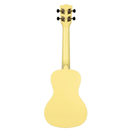 Kala Recycled Waterman Concert Ukulele, Matte Starlight Yellow Glow-in-the-Dark w/ Tote Bag
