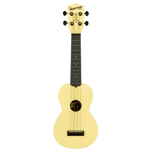 Kala Recycled Waterman Soprano Ukulele, Matte Starlight Yellow Glow-in-the-Dark w/ Tote Bag