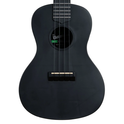 Kala Recycled Waterman Concert Ukulele, Matte Black Sand w/ Tote Bag
