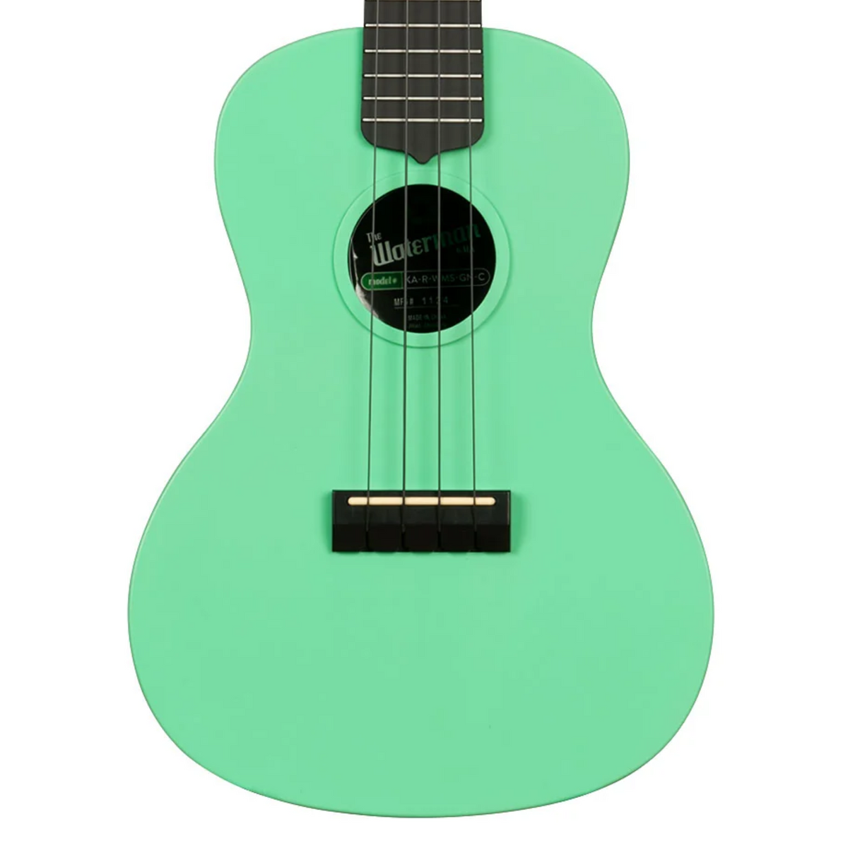 Kala Recycled Waterman Concert Ukulele, Matte Sea Foam Green w/ Tote Bag