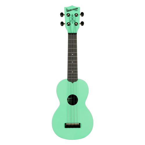 Kala Recycled Waterman Soprano Ukulele, Matte Sea Foam Green w/ Tote Bag