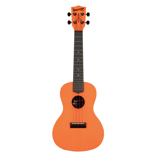 Kala Recycled Waterman Concert Ukulele, Matte Sunset Orange w/ Tote Bag