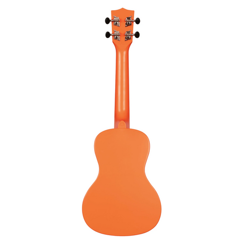 Kala Recycled Waterman Concert Ukulele, Matte Sunset Orange w/ Tote Bag