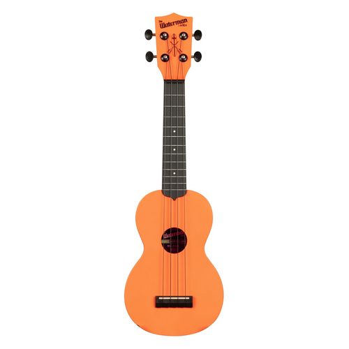 Kala Recycled Waterman Soprano Ukulele, Matte Sunset Orange w/ Tote Bag