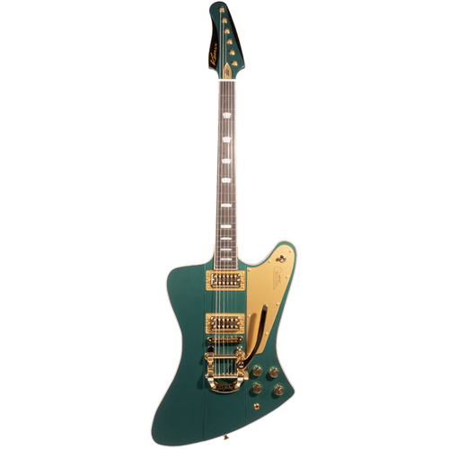 Kauer Banshee Standard Electric Guitar, Bigsby Vibrato, Rally Green Metallic w/MONO Gigbag