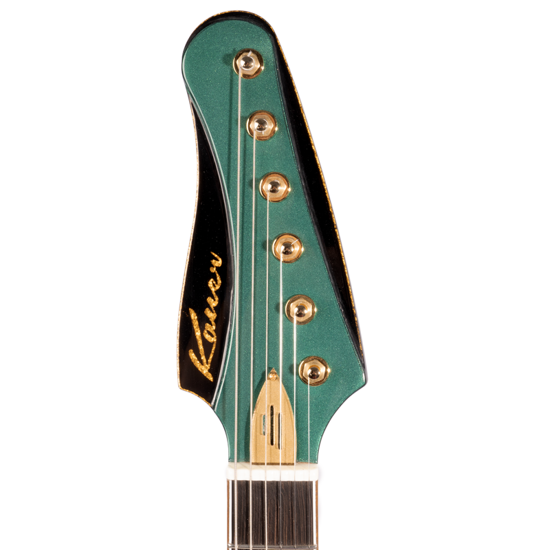 Kauer Banshee Standard Electric Guitar, Bigsby Vibrato, Rally Green Metallic w/MONO Gigbag