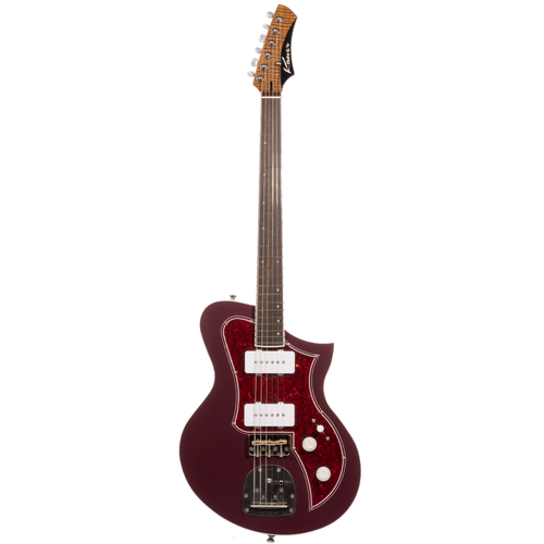 Kauer Korona Standard Electric Guitar, Descendant Half Tele Bridge, Milano Maroon Firemist