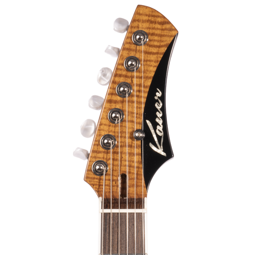 Kauer Korona Standard Electric Guitar, Descendant Half Tele Bridge, Milano Maroon Firemist