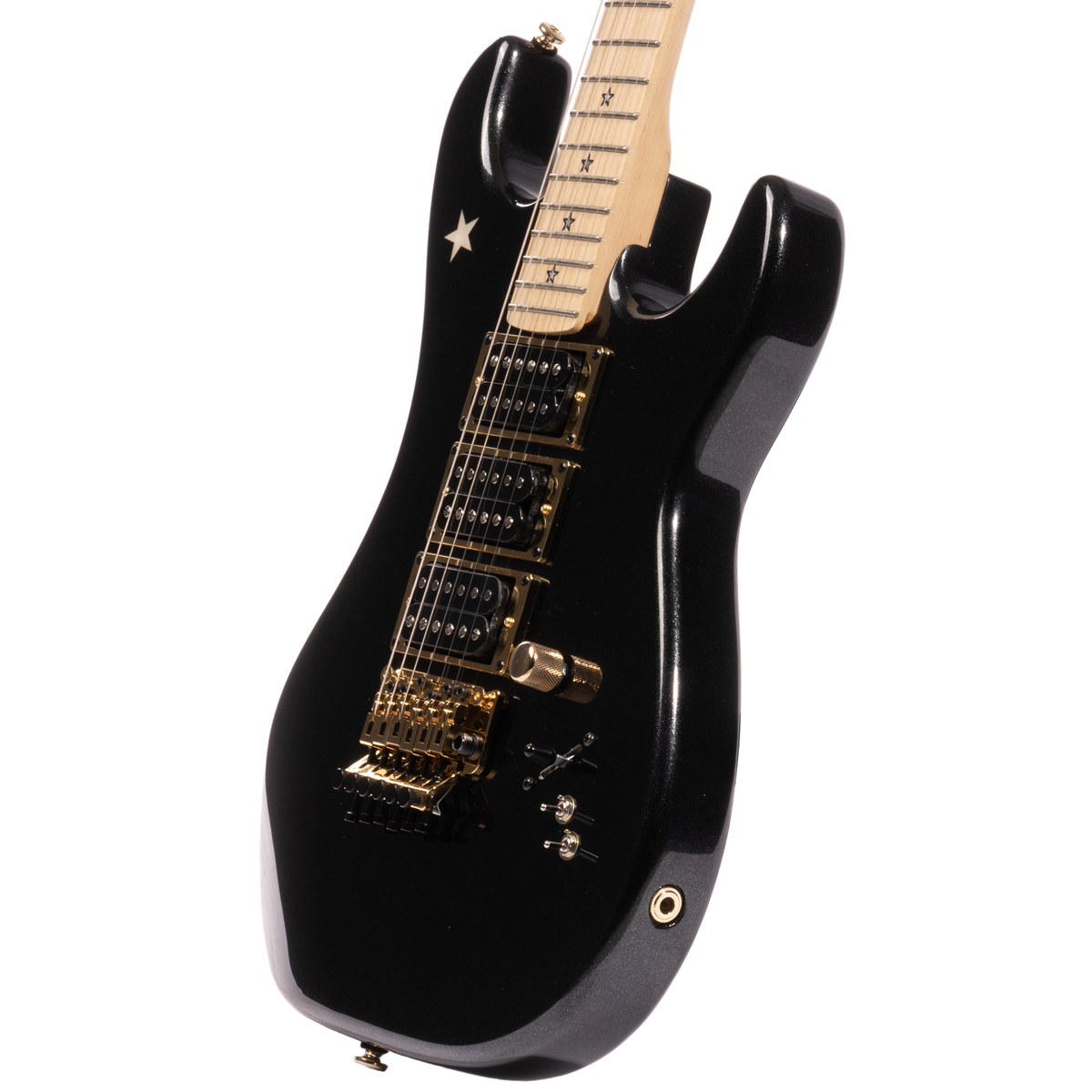 Kramer Jersey Star Electric Guitar, Black Pearl w/Premium Gigbag