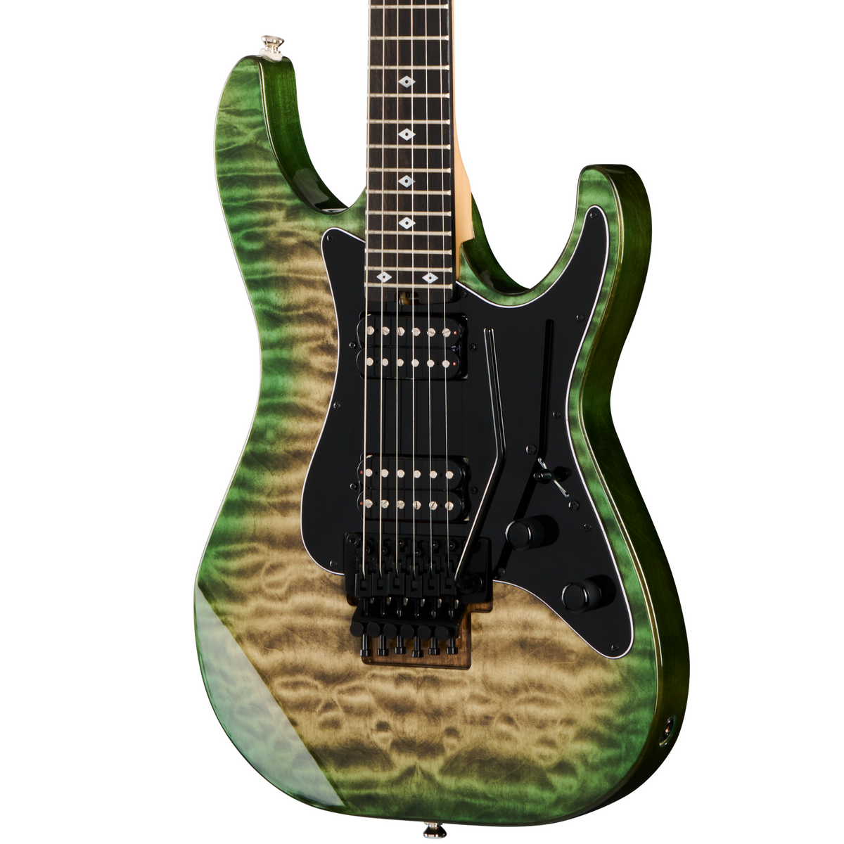 Kramer Volante Quilt HHFR Electric Guitar, Ultramarine Burst w/ Premium Gig Bag