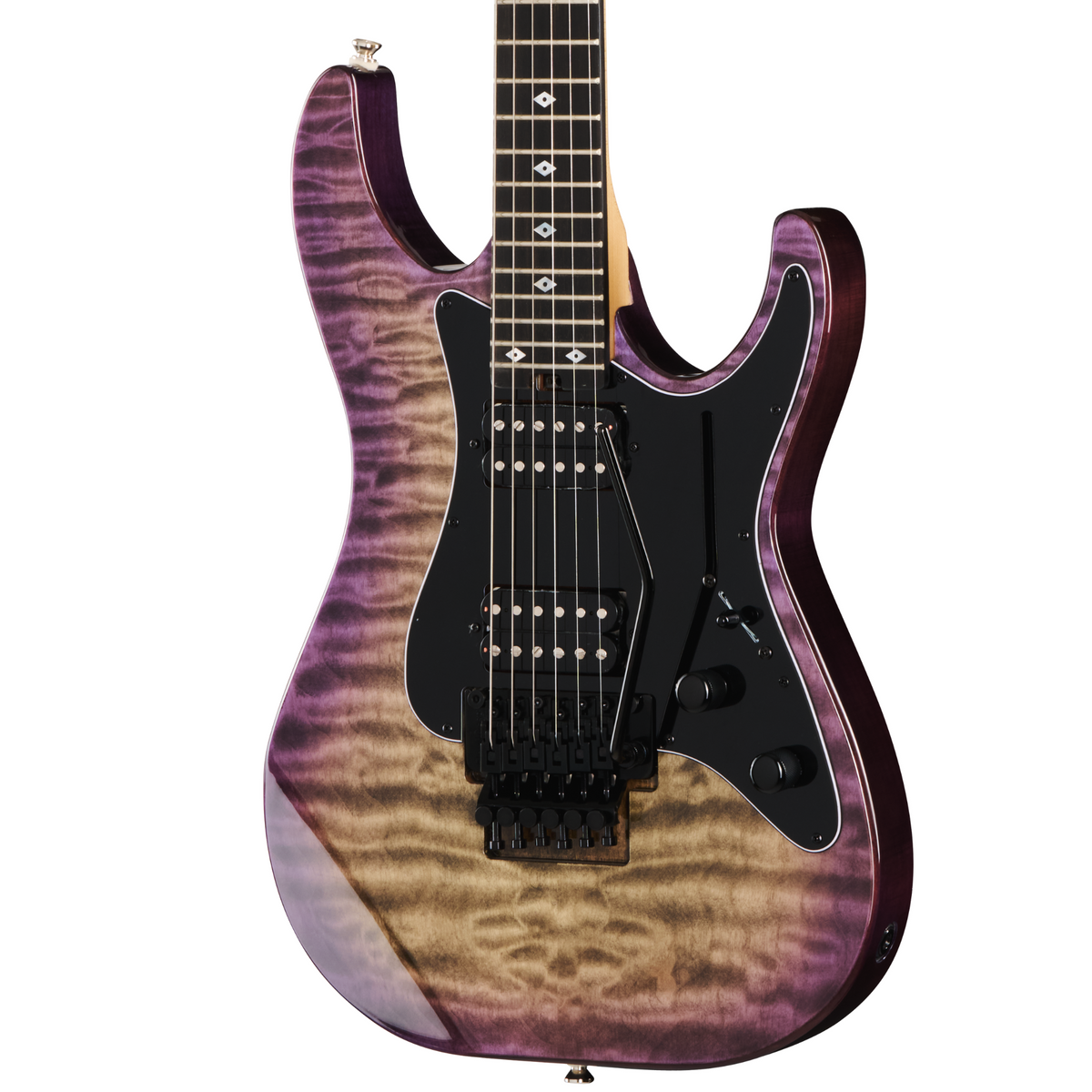Kramer Volante Quilt HHFR Electric Guitar, Ultraviolet Burst w/ Premium Gig Bag