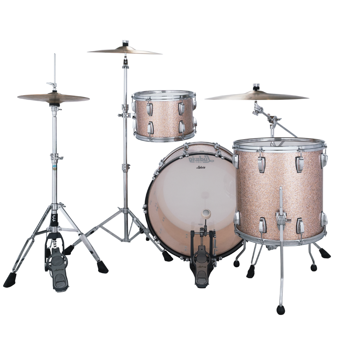 Ludwig Classic Maple Pro Beat 3-Piece Shell Pack, Champagne Sparkle
