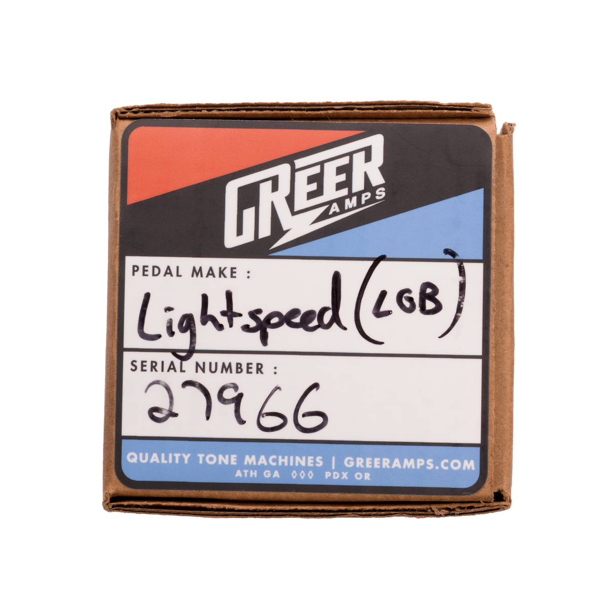 Greer Amps Lightspeed Organic Overdrive Russo Music Exclusive Light Grey/Burgundy