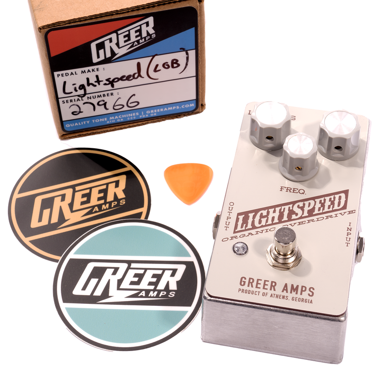 Greer Amps Lightspeed Organic Overdrive Russo Music Exclusive Light Grey/Burgundy
